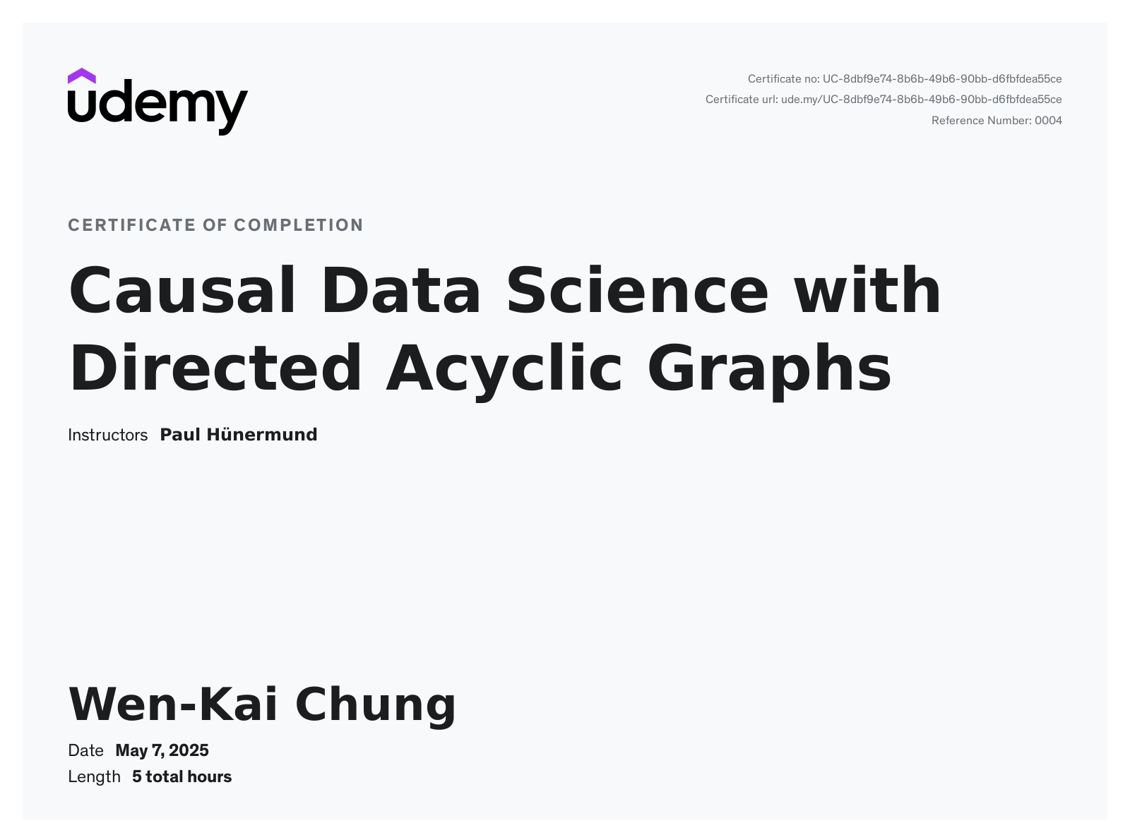 Udemy- Causal Data Science with DAGs